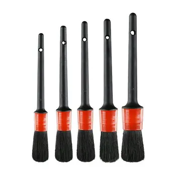 

Car Detail Cleaning Brush Tool Wheels Dashboard Natural Boar Hair Auto Detailing Brushes Wash Accessories