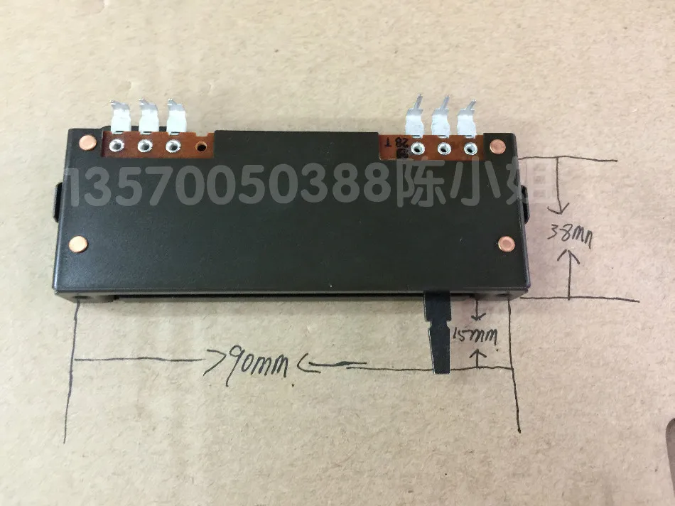 2 шт./лот японский модель EVBJXBD15460 90 см двойной A20KX2 прямой полюс вал потенциометра 15 мм в длину
