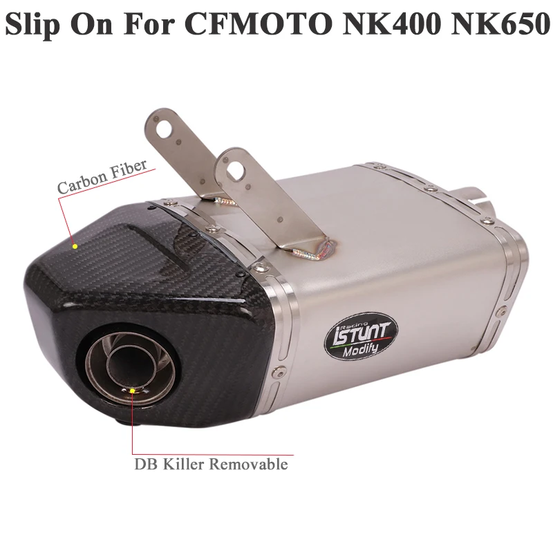 

Слипоны для CFmoto NK400 NK650 NK 400 мотоцикл Yoshimura выхлопной глушитель изменить углеродного глушитель выхлопной трубы дБ убийца средняя Соединительная труба