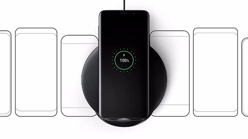 Оригинальное Беспроводное зарядное устройство samsung Qi Быстрая Зарядка адаптер для Galaxy S10 S9 S8 Plus Note 10+ 9 8 iPhone X XR XS 8EP-N5100