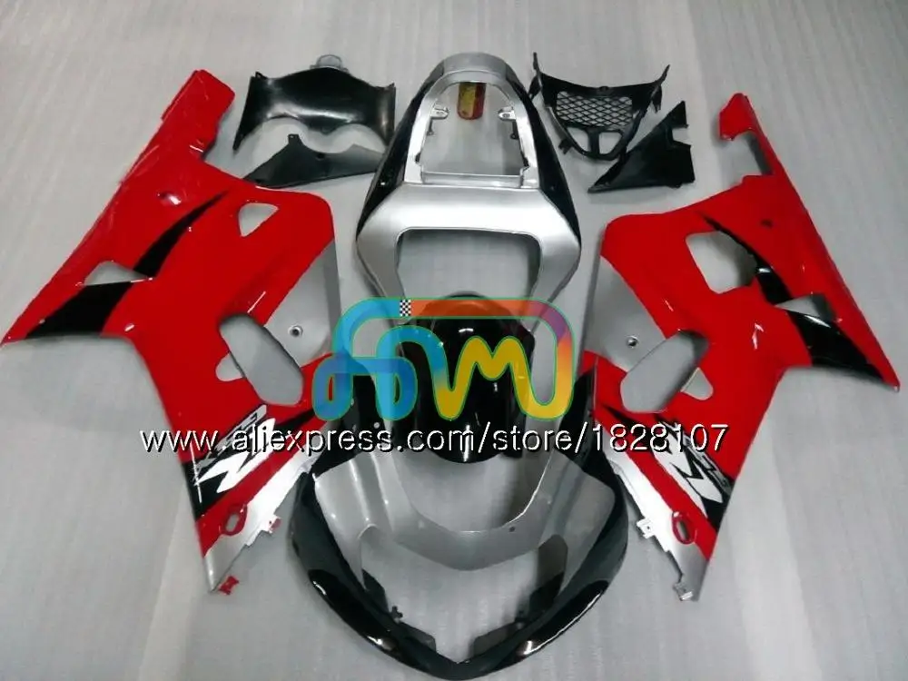 K1 средства ухода за кожей для SUZUKI GSXR-750 GSXR600 01 02 03 35BS. 0 GSXR 750 600 ввиде горшка 01-03 CC GSX-R600 GSXR750 2001 2002 2003 обтекателя черный серебристый - Цвет: No. 12