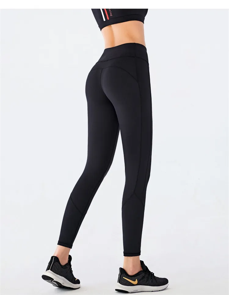 Быстро и свободно обтягивающие неотражающие штаны для йоги, женские впитывающие пот колготки для бега, леггинсы для спортзала, фитнеса, с высокой талией, осенние спортивные штаны