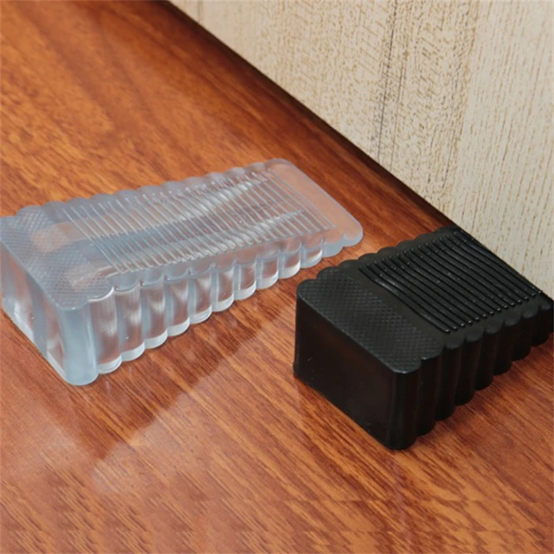 Soft Plastic Door Stoppers For Floor Rubber Door Stop Wedge Thick Wear-resistant Anti-Collision Clip Block silicone door stopper,door stopper bumpers,door stopper,silicone rubber bumpers