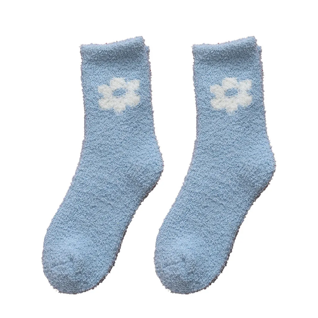 Женские носки; Забавные милые модные домашние мягкие носки-тапочки; теплые носки для скейтборда в стиле хип-хоп с цветами; Рождественская мода; 19NOV26