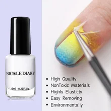 NICOLE DAIRY Nail Latex антифризинг без латекса с пинцетом шелушащая лента жидкий защитный лак для ногтей для штамповки инструмент для ухода