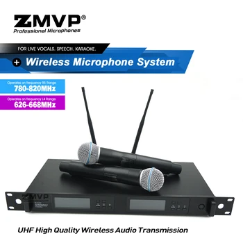 

True Diversity QLX24D Dual Microphone Wireless System with QLXD58 Handheld Transmitter For karaoke Live Vocals Performance