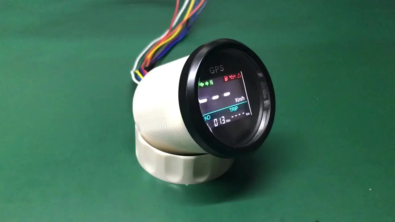 

Digital Speedometer GPS with Indicator lights Trip Counter 52mm