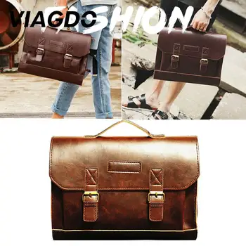 

Briefcase Business Work Bag Fashion Salesman Leather Bags White Collar Businessman 36.5*25cm PU Durable Office