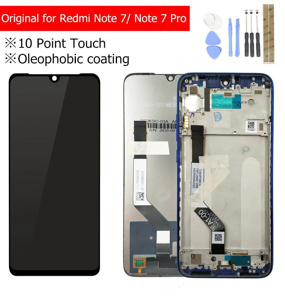 ЖК-дисплей для Xiaomi Redmi Note 7 Pro, ЖК-дисплей с рамкой, сенсорный экран, дигитайзер, ЖК-дисплей, Redmi Note7 Pro, запасные части