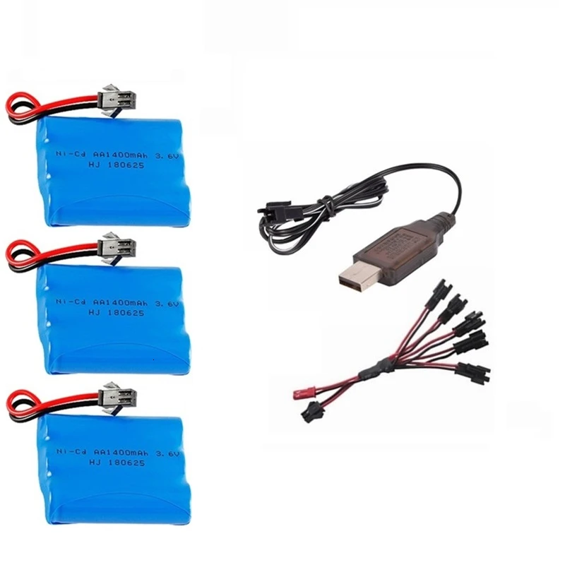Модель M) Ni-CD 3,6 V 1400mah батарея+ 3,6 v зарядное устройство для радиоуправляемого игрушечного автомобиля Танк Поезд Робот Лодка пистолет AA 3,6 v перезаряжаемый аккумулятор - Цвет: Khaki
