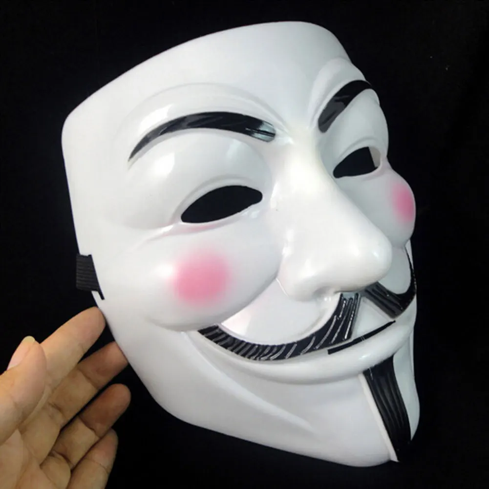 Вендетта Хэллоуин косплей фантазии туалетный V маска Guy Fawkes макияж белый/желтый