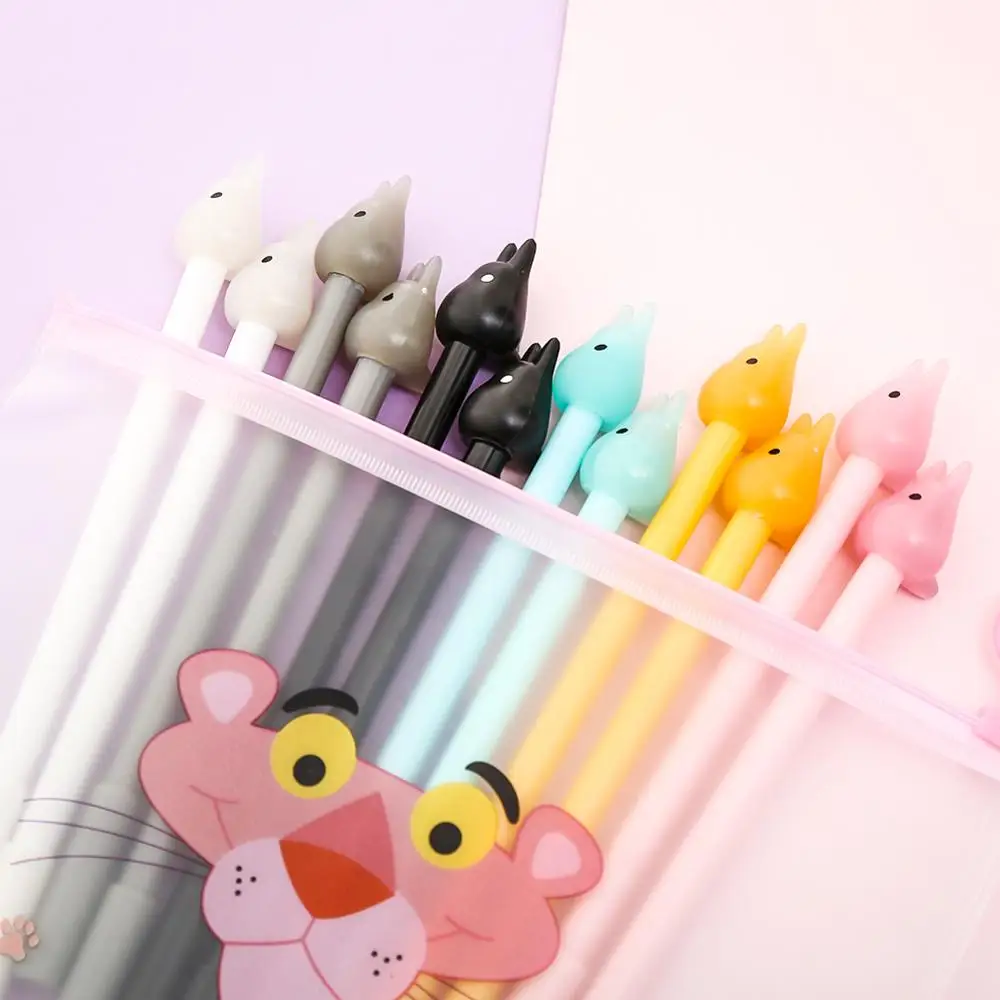 

12pcs Kawai Anime Totoro Gel Pen Kawaii Cute Spirited Away Cartoon Office Accessory Creative Stationary School Supply Thing Bts