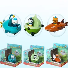 3 pces octonauts barco navio modelo gup-a gup-b c d f com octonauts figuras crianças brinquedos presente