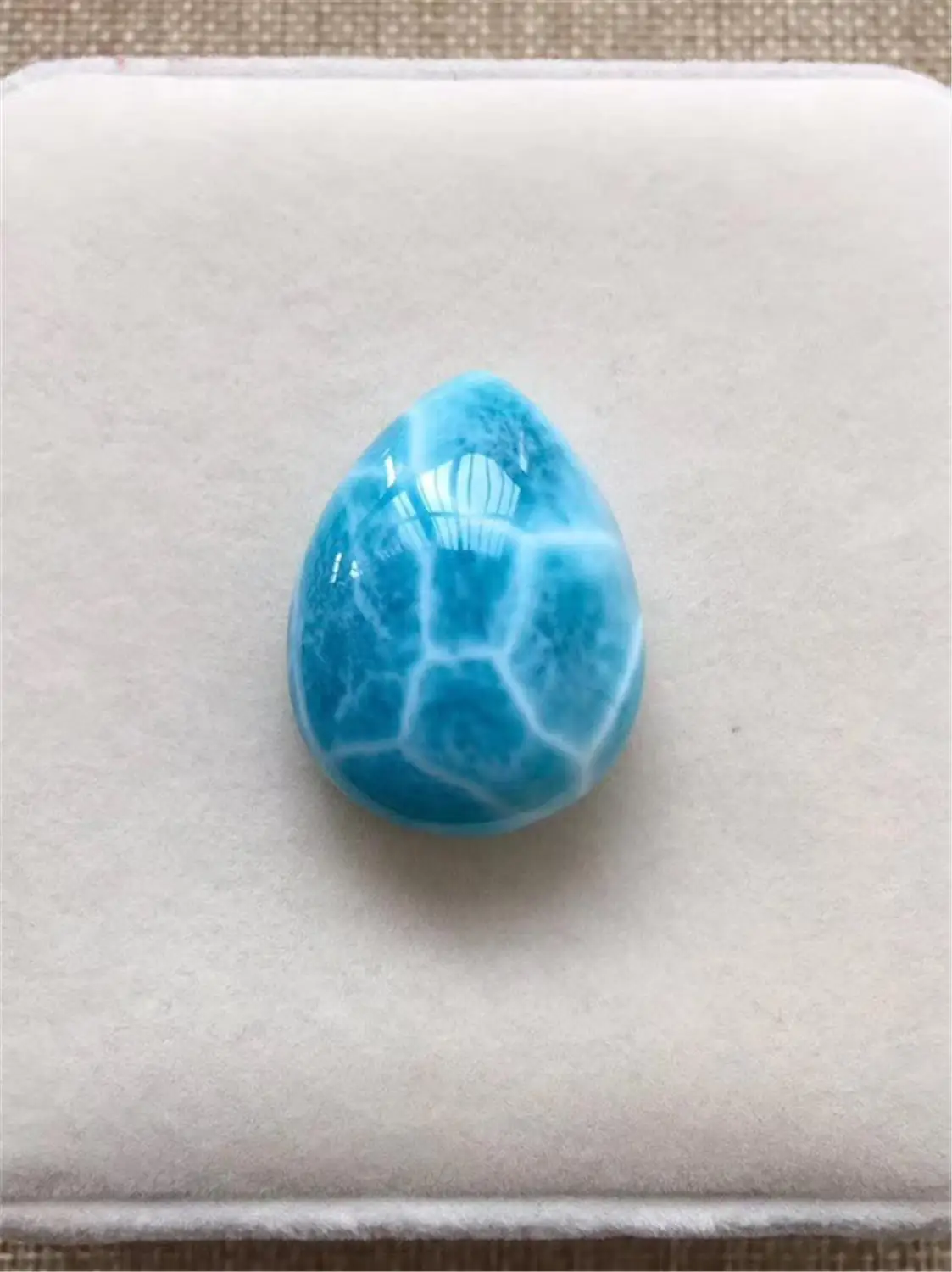 Топ натуральный синий Larimar камень ювелирное изделие для женщин Кристальный