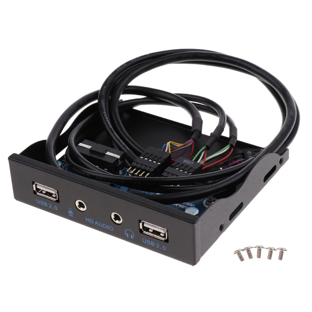 Материнская плата 9 Pin до 2 портов USB2.0 аудио Передняя панель кабель кронштейна расширения