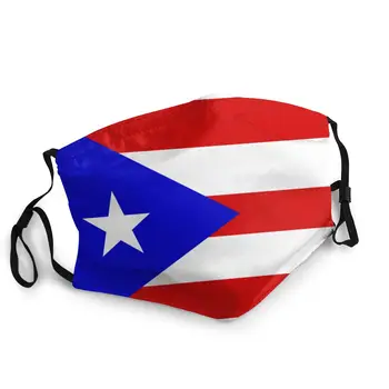 

Puerto Rico Flag Unisex Reusable Mouth Face Mask Pattern Dust Mask Protection Cover Respirator Mouth Muffle