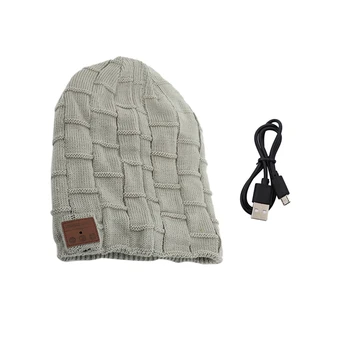 

Insert TF/SD Card Slot Wireless Bluetooth V4.2 Beanie Plus Velvet Hat Headset Speaker Mic Hand-Free Music Mp3 ic Smart Cap