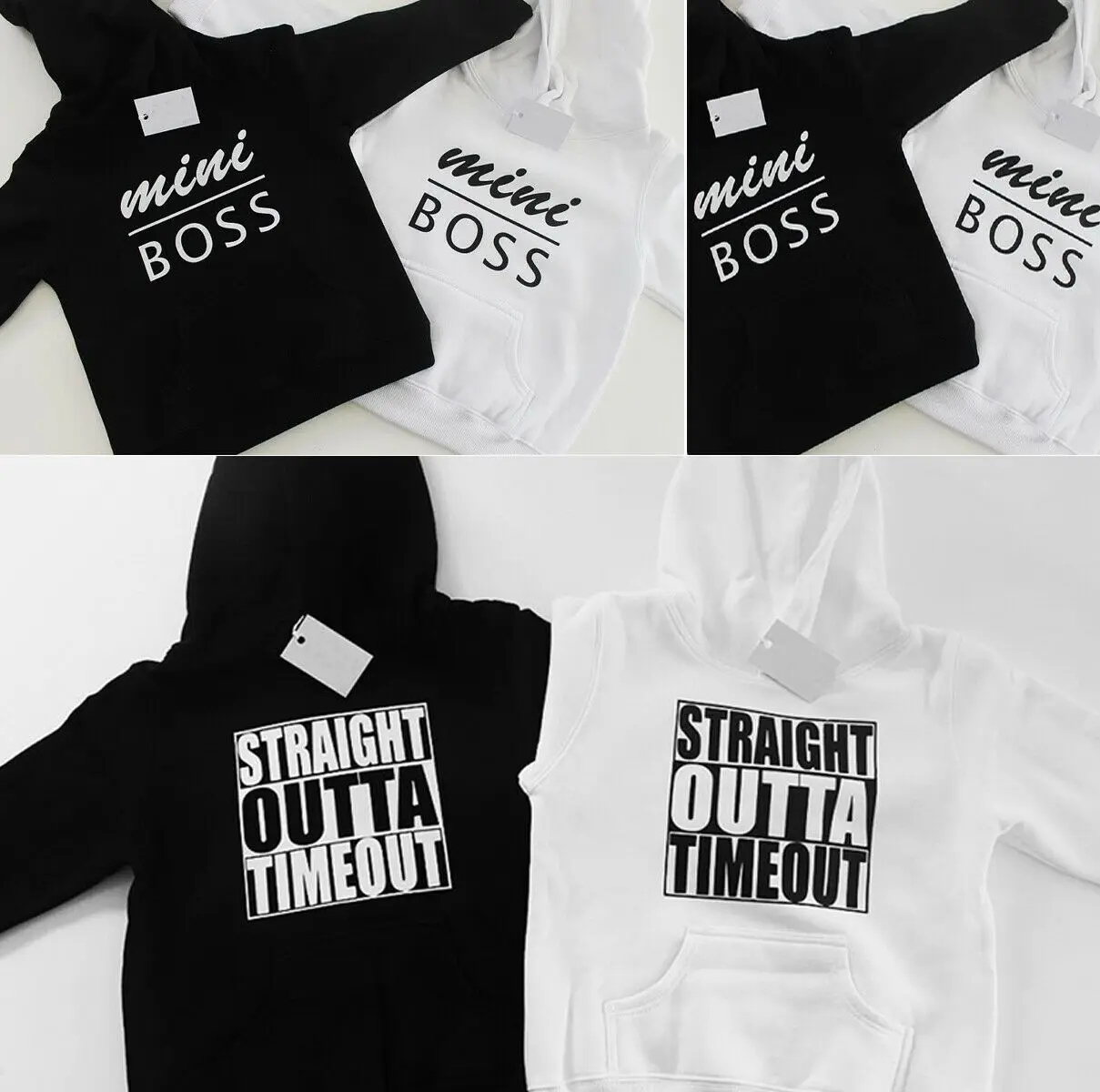 Baby Boys Girls Mini Boss Print Pullover Sweater T-Shirt Casual Sweatshirt Fall Winter Outfit Outdoor Active Set