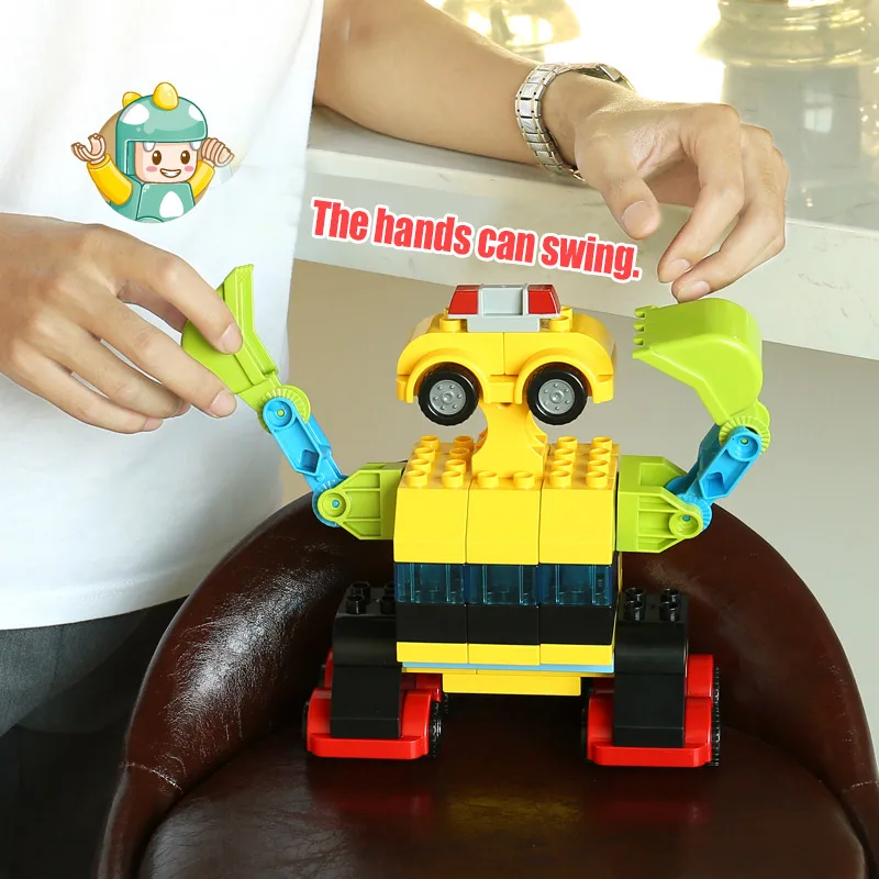 65 шт. строительные блоки большого размера совместимые с LegoINGly Duploed Block Robot детские