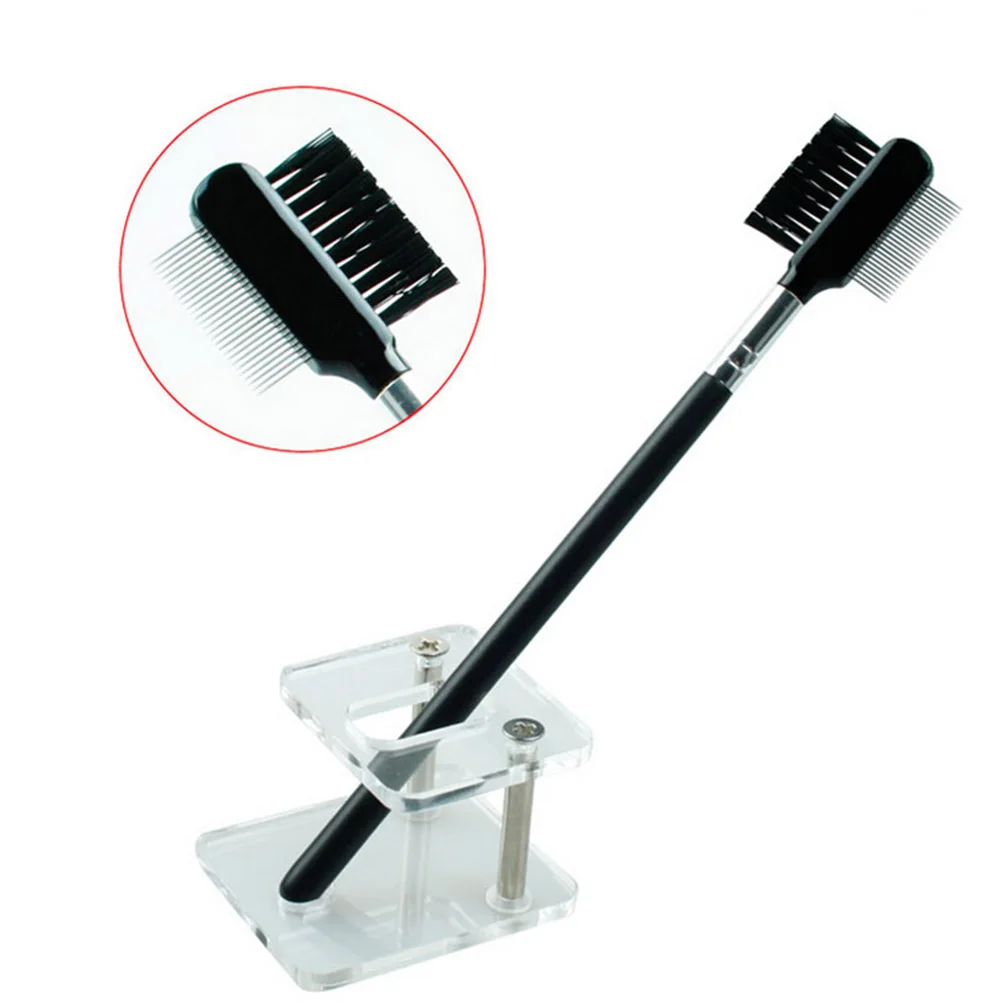 Cosmetic Makeup Tool Women Makeup Brushes 2 in 1 Eyebrow Eyelash Dual-Comb Extension Brush Comb