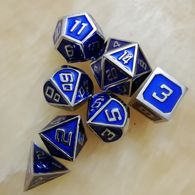 Многогранные наборы rpg dnd d20 10 8 12 металлические игральные кости и драконы