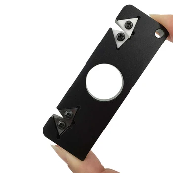 

Double Sided Carbide Ceramic Polish Knife Sharpener Blade Kitchen Tool Easy Apply Mini Portable Grinding Groove Household