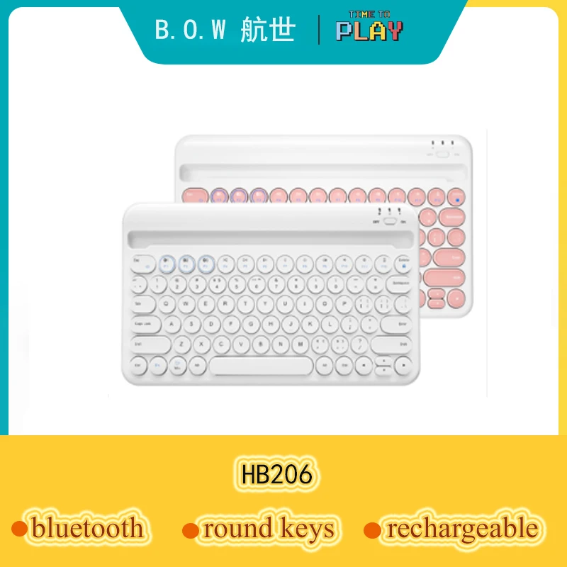 

[NEW] B.O.W Slim Mini Bluetooth Wireless Keyboard for Tablets & Smartphones Built in 800 mAh battery,Portable and Light weight