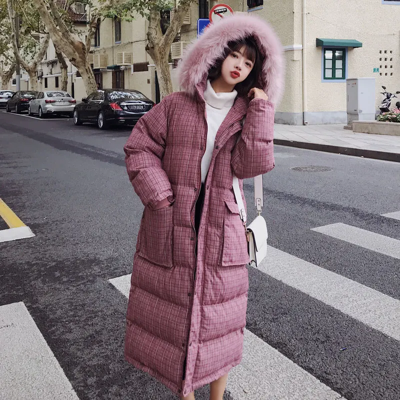 

Long Sleeve Mid-length Pocket Zipper Cotton-padded Clothes/Cotton Coat 2018 Winter Casual Fashion Comfortable