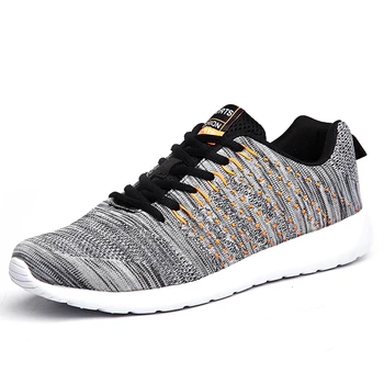 

High Quality Shoes Men Breathable Lightweight Lace-up Fashion Mesh Sneakers Men Comfortable Mens Casual Shoes Sport Big Size 46