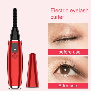 

USB Rechargeable 2 Temperature Gears Electric Eyelash Curler Ironing Roller with LED Display Quick Heating Natural Long-lasting