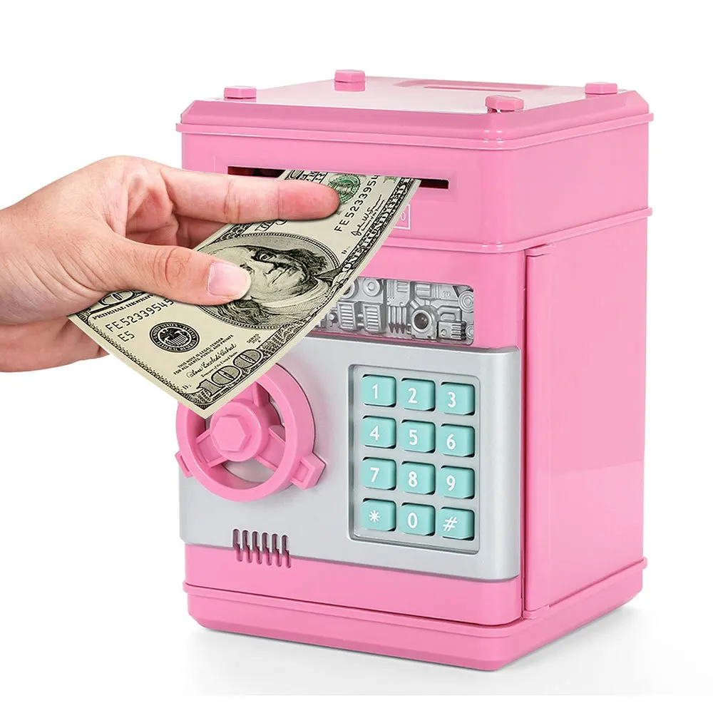 Atm password money box electronic piggy bank cash coin savings box Atm