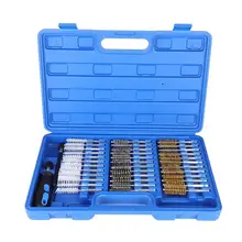 Инструменты для кистей 38 шт. набор проволочных кистей 1/" шестигранный хвостовик удлинитель нержавеющая сталь, латунь нейлоновая щетка ручные инструменты