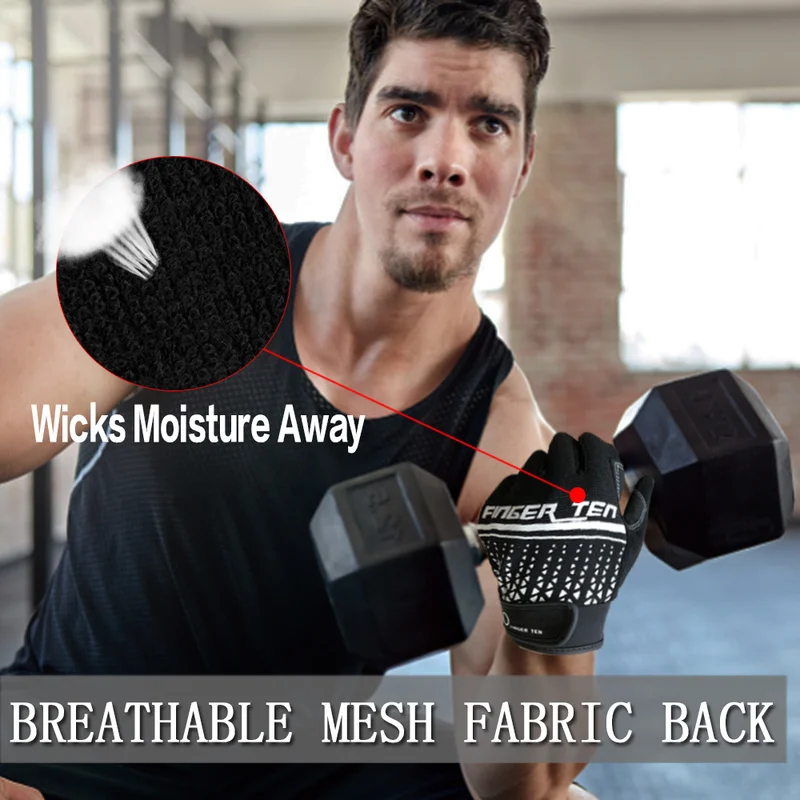 New Extra Grip Workout Gloves Full Finger Palm Protection for Weightlifting Cycling Gym Fitness Sports