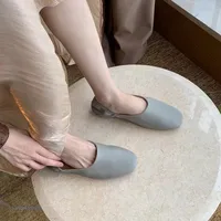 Bailamos Women Flats New Ballerinas Soft Leather Moccasins Slip On Retro Grandma Shoes  Ladies mules slippers Spring Summer - Image 5