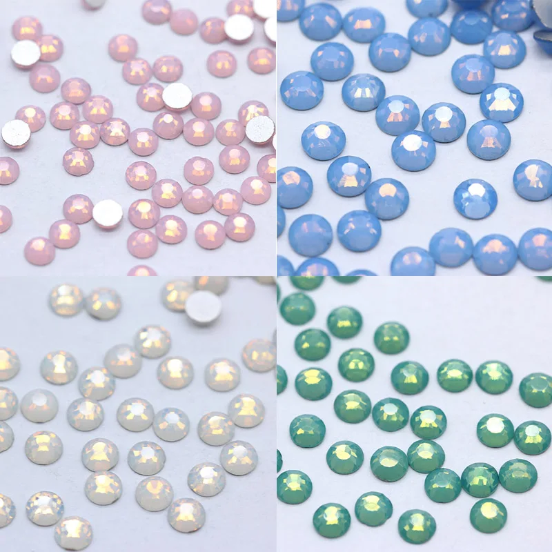 

1440p ss3 4 5 6 ss8 44-colors Non Hotfix Flatback Nails Rhinestone 3D Nail Art Decorations crystal glass Clothes,jewelery Beads