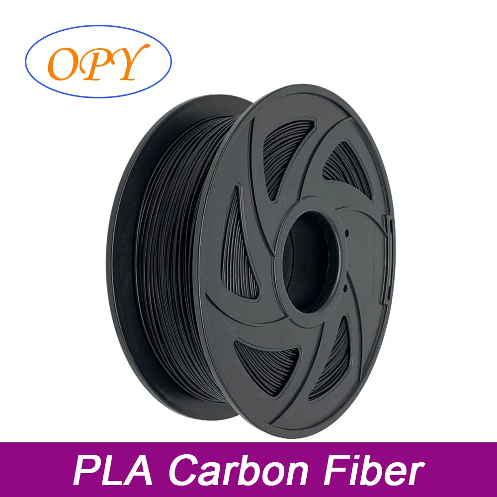 Opy Pla Carbon Fiber Filament 3D Printer Plastic 1.75Mm 1Kg Black Materials 10M 100G Sample