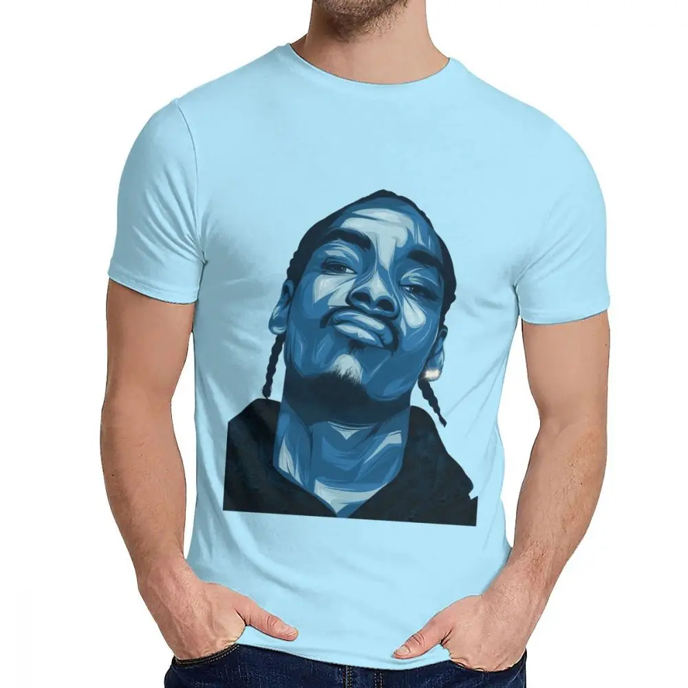 Модная футболка с графическим принтом Snoop Dogg оптом - Цвет: Небесно-голубой
