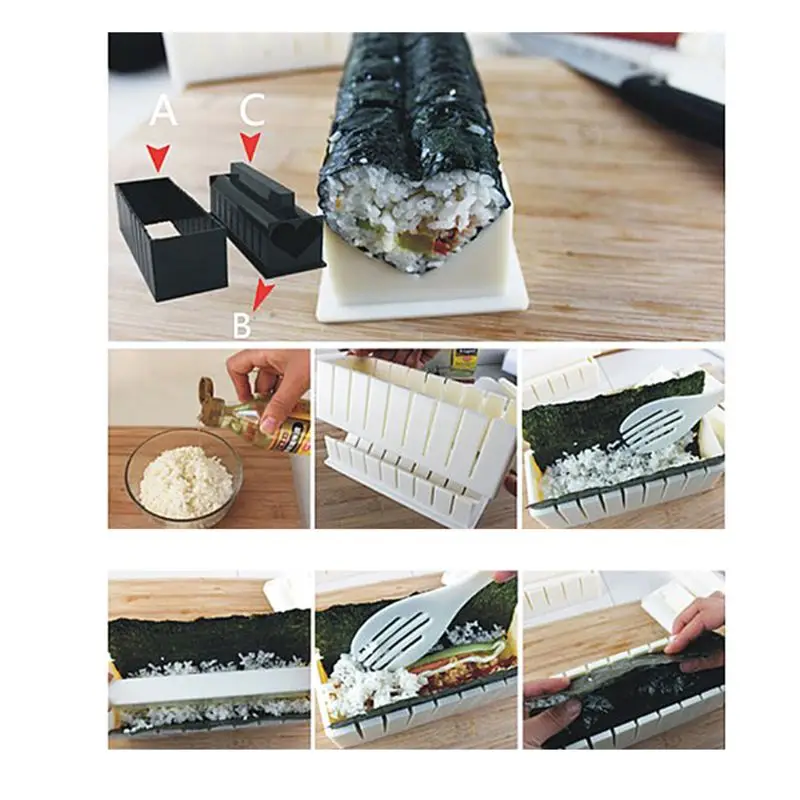 Набор для приготовления суши 10 шт. DIY Набор для изготовления суши ролл Суши мейкер рисовый ролл плесень
