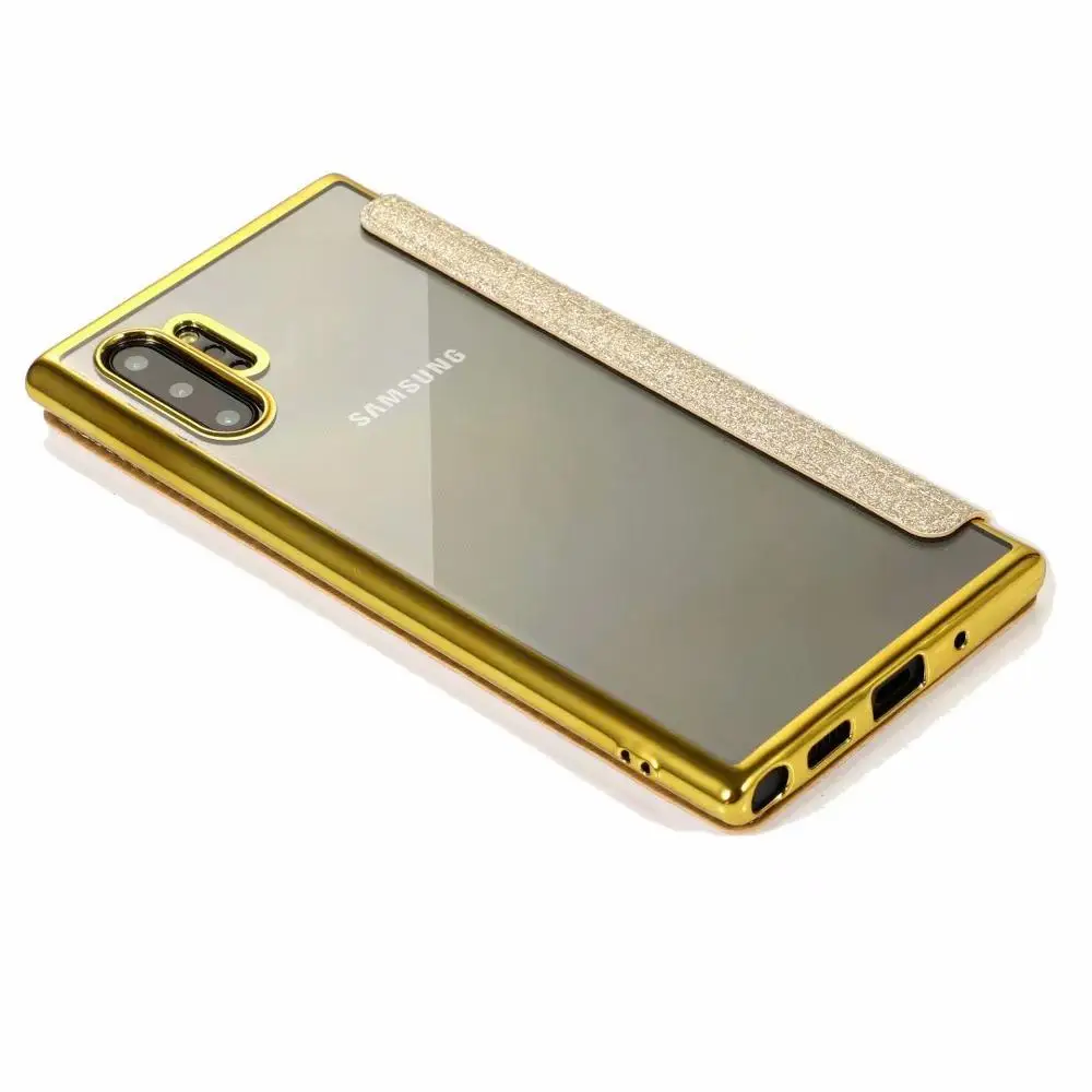 Блестящий чехол со звездами для samsung Galaxy S10 Plus S10e Note 10 Plus 5G 9 8 S7 S6 Edge, полностью откидной кожаный прозрачный ТПУ чехол, Funda