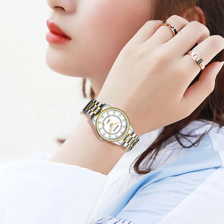 New Women Watches Luxury Brand Quartz Watch Women Fashion Dress Simple Waterproof Ladies Bracelet Business Watches Reloj Mujer