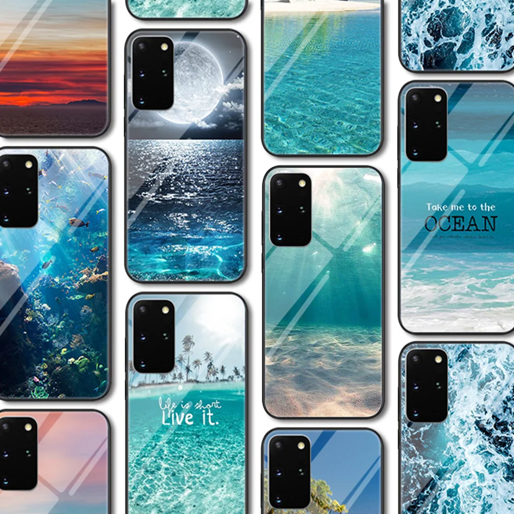 Чехол для Samsung Galaxy S21 A51 A52 S20 A50 A21S A12 A32 A72 A71 A70 S10 S9 A22 A31 FE Note 20 10 Ultra Plus 5G стеклянный |