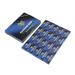 10Pcs New Blue Classic Razor Blade for Men Face Hair Remova Stainless Steel Safety Shaving Blades Two-Layer Straight Razor Tool