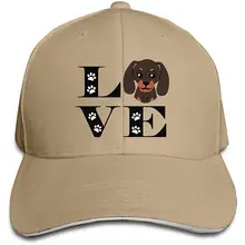 Мужская бейсболка для гольфа с надписью I Love Dachshund Dog