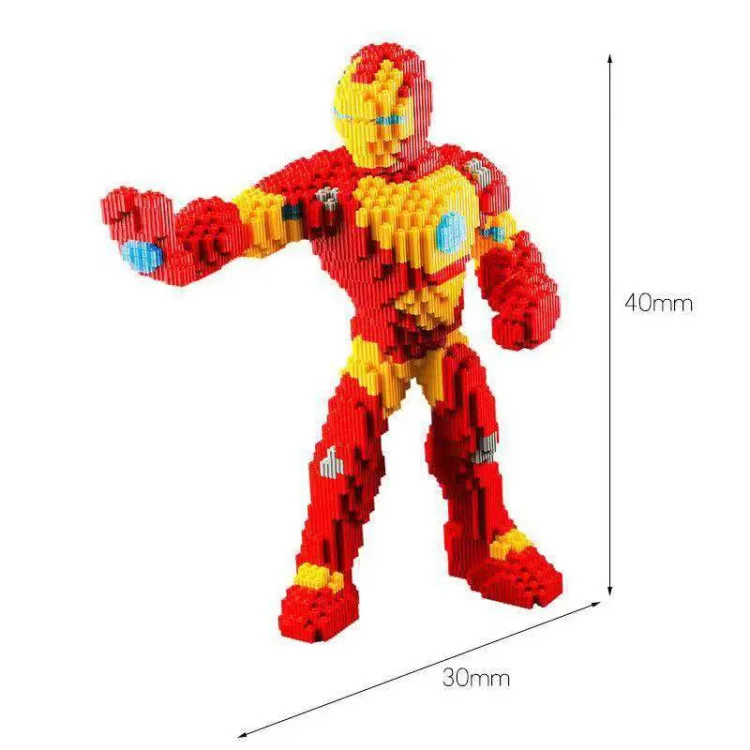 Idea ironman фигурки Мстители микро Строительные кирпичи Супер Герои соединительный