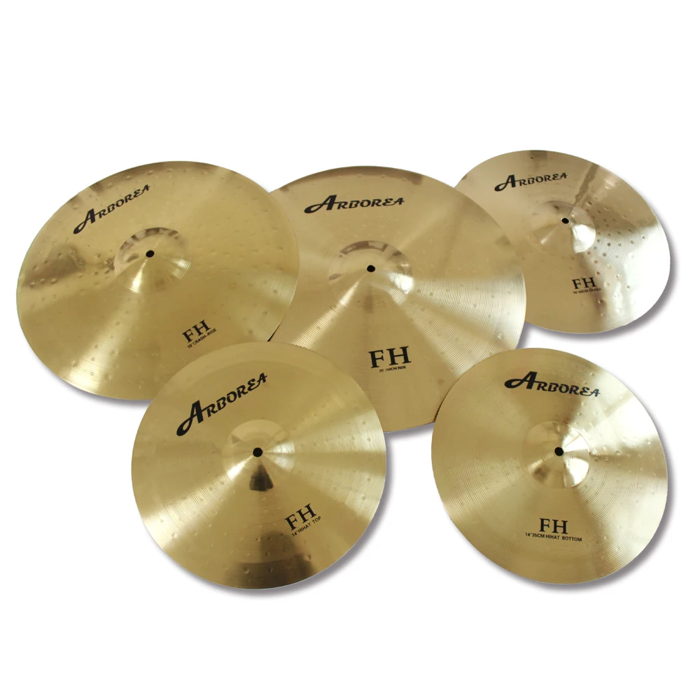 

Arborea FH series cymbal set 14"Hihat +16''Crash +18"Crash +20"Ride Practice cymbal Cymbals for beginners The king of cost per