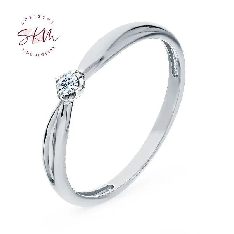 

SKM luxury designer 14k rose gold diamond rings for women Vintage Engagement rings designer Promise Luxury Fine Jewelry