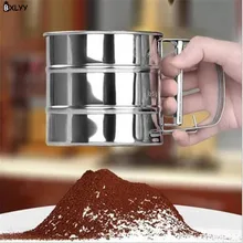 BXLYY из нержавеющей стали Мука сито какао порошок ручной сито сахарная сетка сито Торт Кондитерские инструменты для выпечки Кухонные аксессуары. 8z