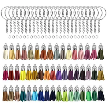 

Key Chain Ring with Chain and Tassel Pendants Bulk for Keychain Crafts Earrings Bracelets Jewelry Making 300 Pieces