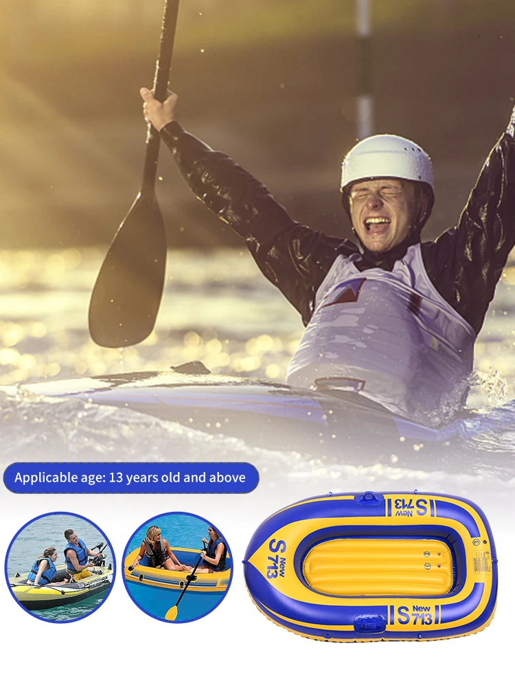 Kayak утепленные безопасная надувная лодка для одного человека ПВХ Гребная рыбалки
