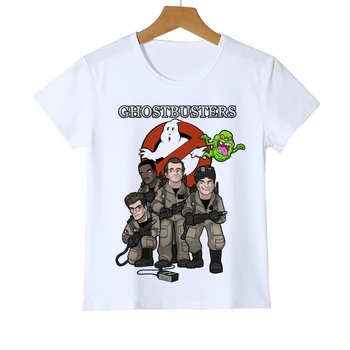 

Summer Tee White Old School Logo Ghostbuster Boys/Girl T-shirt Children's printed Novelty t-shirt Brand Kid Casual t shirt Z26-2